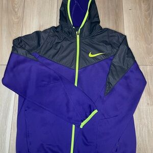 Vintage Nike Purple and Black Hooded Jacket